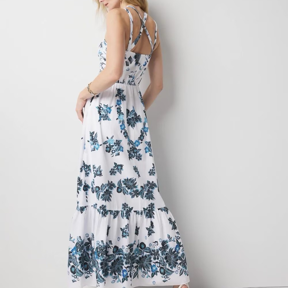 WHBM Strappy Floral Halter Maxi Dress - Picture 3 of 4